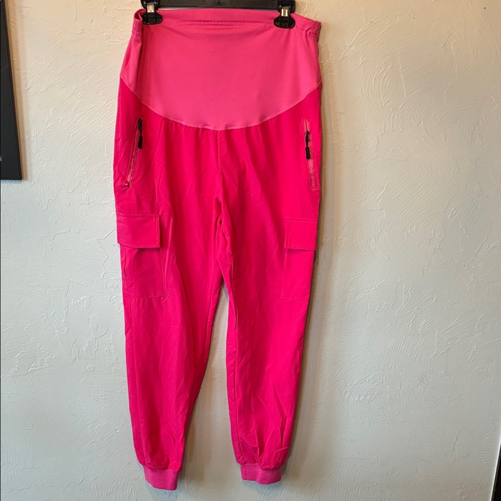 Bright Pink Maternity Pants medium amazon brand